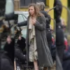 Jodie Comer 28 Years Later Grey Trench Coat