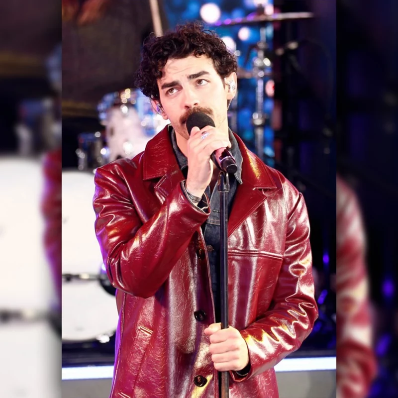 Joe Jonas New Year Times Square Performance Leather Jacket
