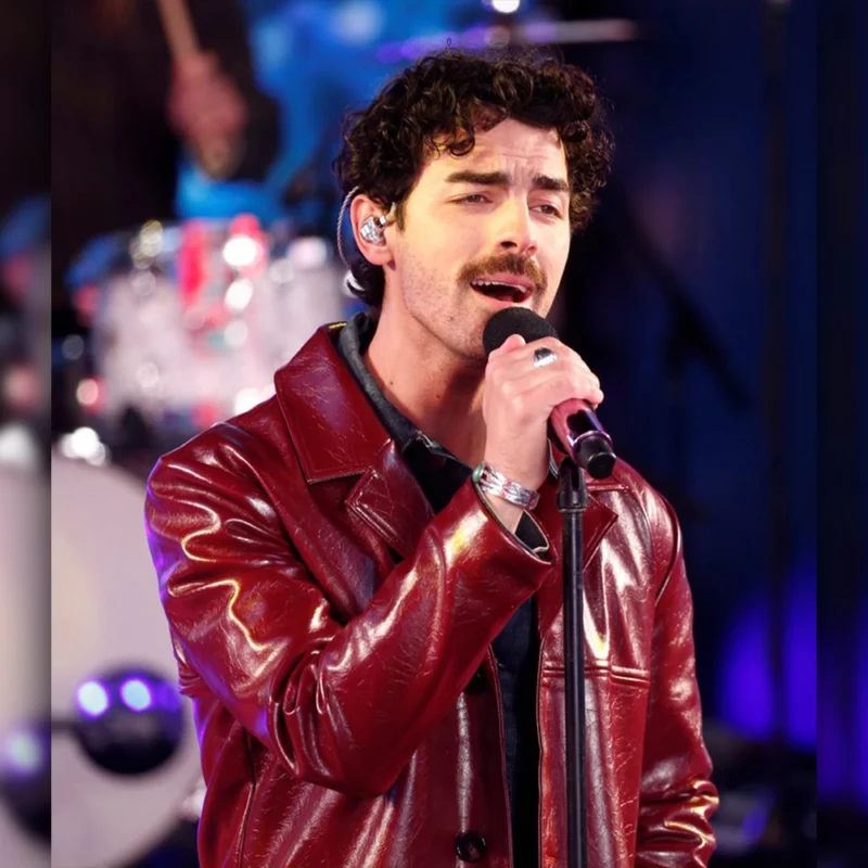 Joe Jonas Times Square Performance Leather Jacket