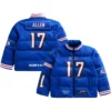 Josh Allen Buffalo Bills Blue Puffer Jacket