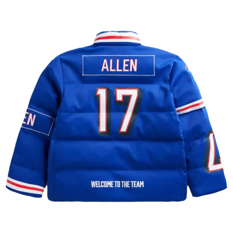 Josh Allen Buffalo Bills Off Season Blue Puffer Jacket