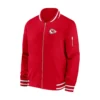 Kansas City Chiefs 49ers Sideline Coach Red Bomber Jacket