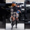 Keke Palmer Kelly Clarkson Show Checkered Plaid Wool Coat