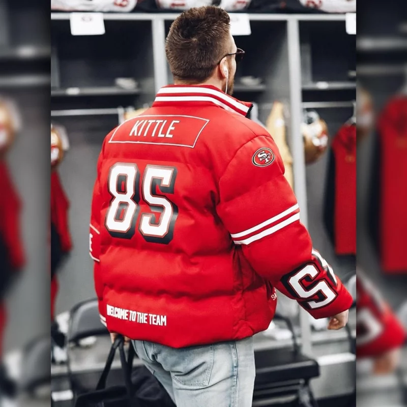 Kyle Juszczyk 49ers Red Puffer Jackets