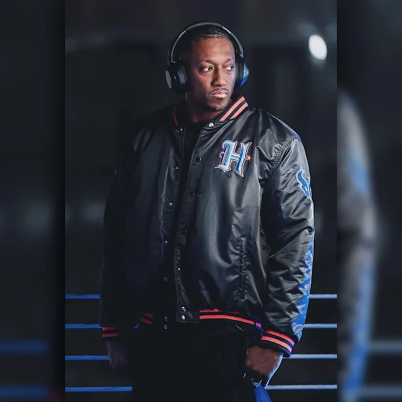 Lecrae Houston Texans Black Bomber Jacket