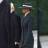 Melania Inauguration Day Navy Blue Long Coat