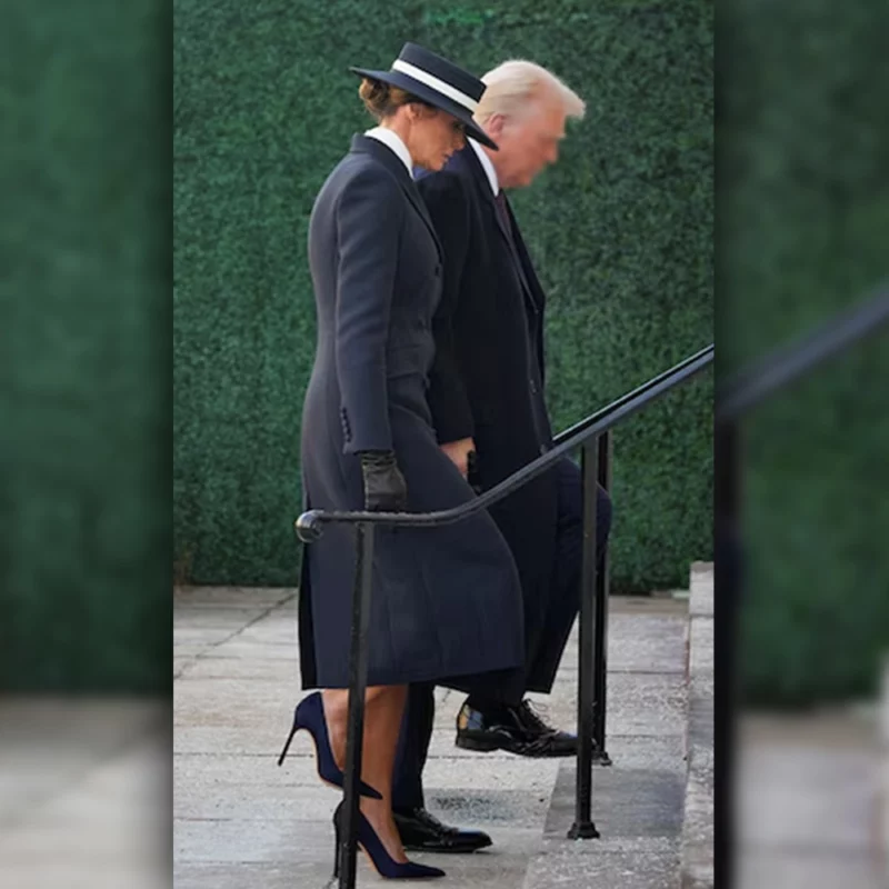 Melania Trump Inauguration Day Long Coat