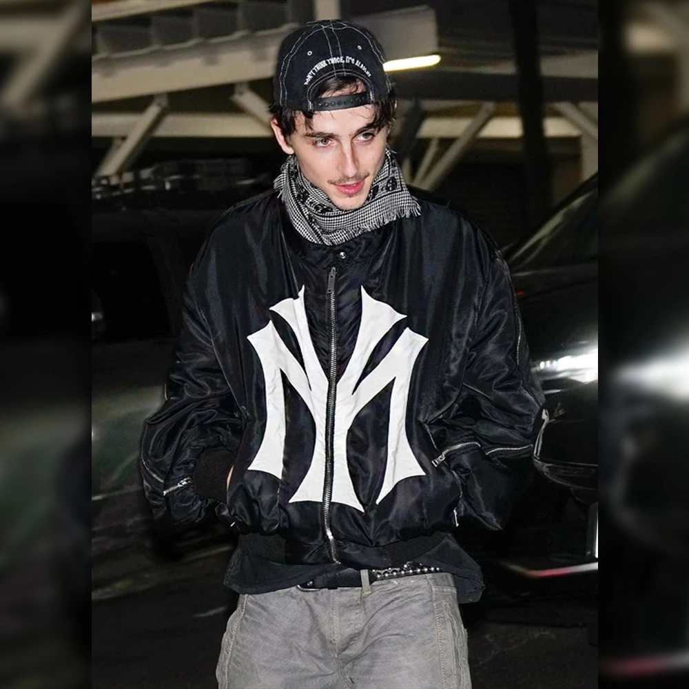 k*様 Mowalola My City Bomber jacket Timothée Chalamet Mowalola My City Jacket | Shop Now