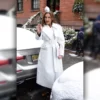 NYC Brooke Shields Is Not Allowed To Get Old Promotion White Leather Trench Coat