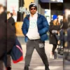 New York Bradley Cooper Blue Puffer Jacket