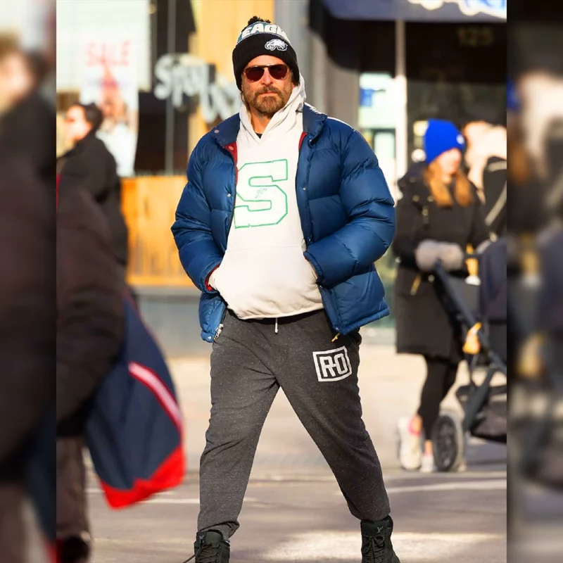 New York Bradley Cooper Blue Puffer Jacket