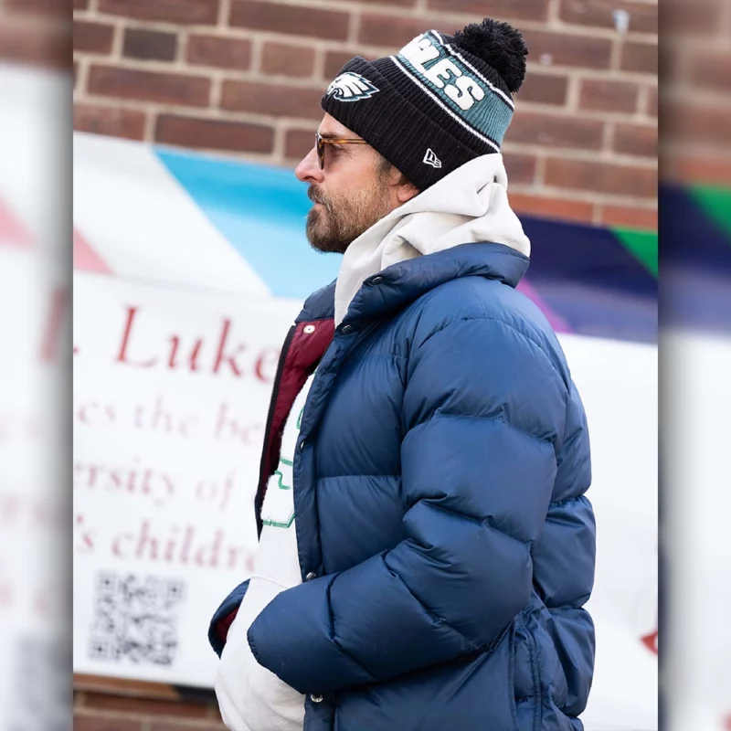 New York Bradley Cooper North Face Gucci Blue Puffer Jacket
