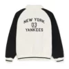 New York Yankees MLB Blocking Black And White Varsity Jacket