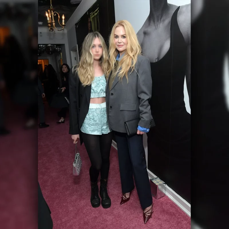 Nicole Kidman W Magazines annual pre Golden Globes party Grey Blazer