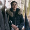 Noor Taheri The Night Agent S02 Arienne Mandi Black Hooded Puffer Coat