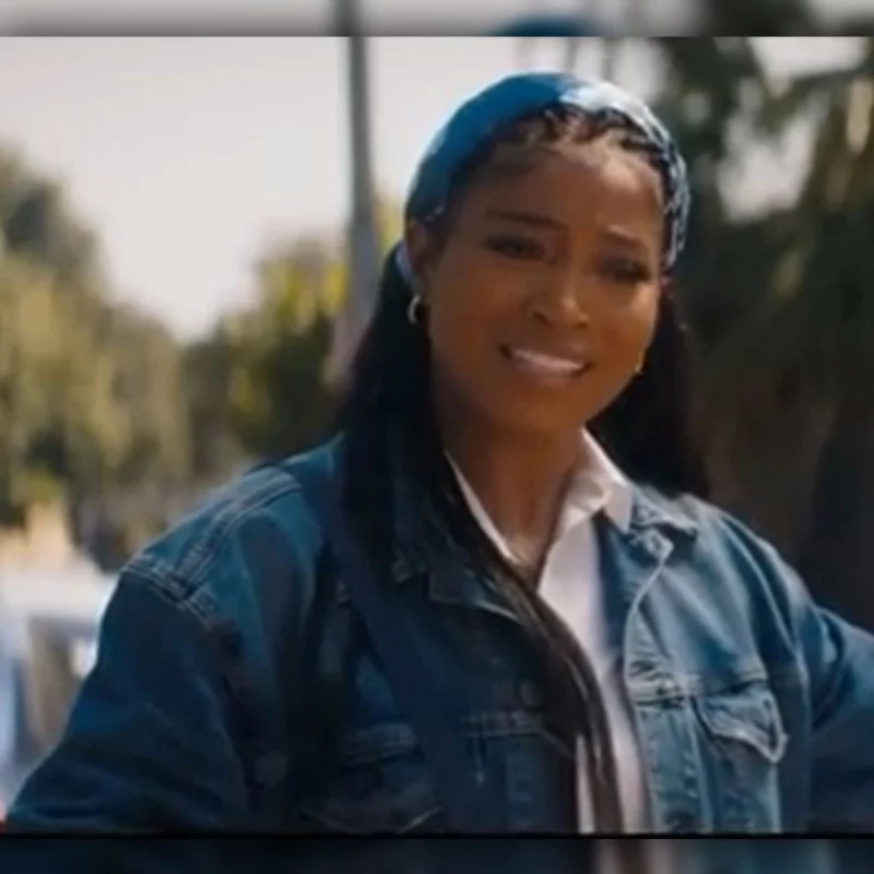 One of Them Days Keke Palmer Blue Denim Jacket