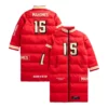 Patrick Mahomes Kansas City Chiefs Off Season Player Red Puffer Coat