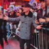 Ryan Seacrest New Years Rockin Eve Grey and Black Coat