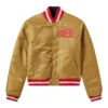 Sam Thompson Gold Satin Bomber Jacket