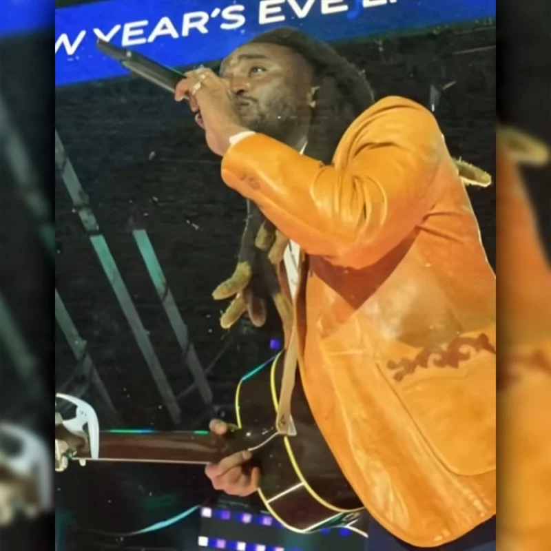 Shaboozey New Years Eve Live Nashvilles Big Bash Brown Coat
