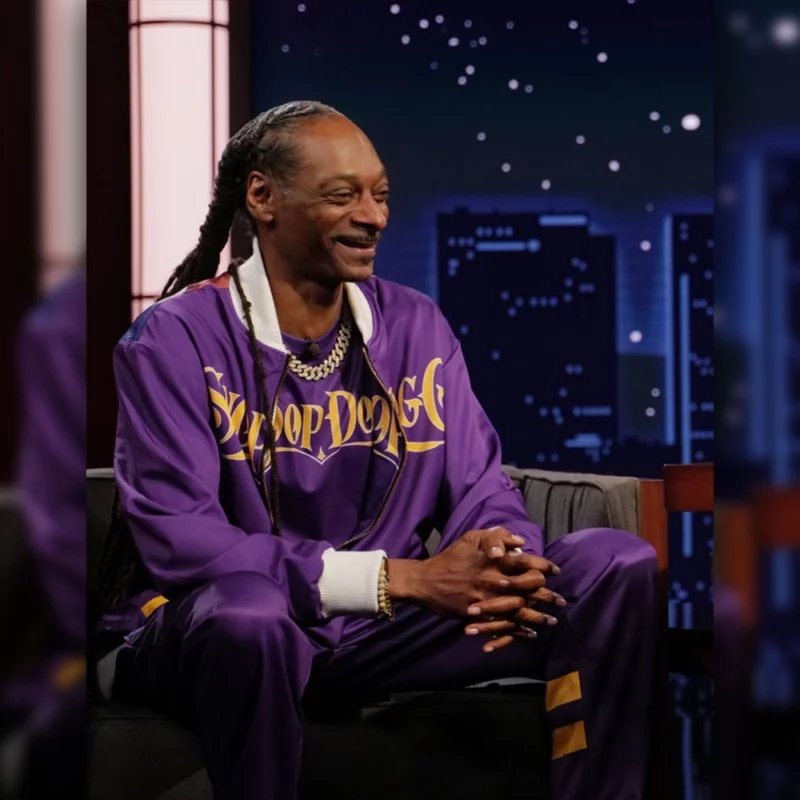 Snoop Dogg Jimmy Kimmel Live show 2025 Purple Tracksuit