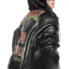 Super Bowl LIX Rebecca Minkoff x Erin Andrews Black Tabitha Oversized Leather Moto Full-Zip Jacket