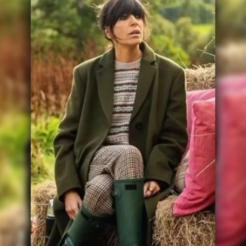 The Traitors UK 2024 Claudia Winkleman Green Trench Coat