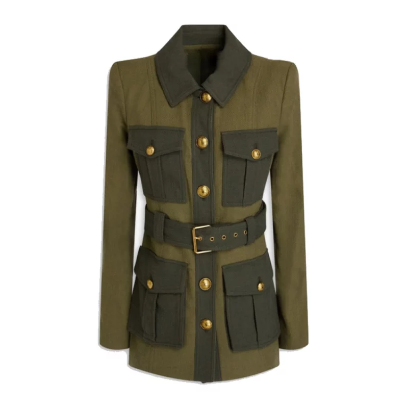 The Traitors US S03 Chrishell Stause Green Patch Pocket Cotton Jacket