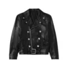 The Voice S27 John Legend Black Belted Leather Biker Jacket