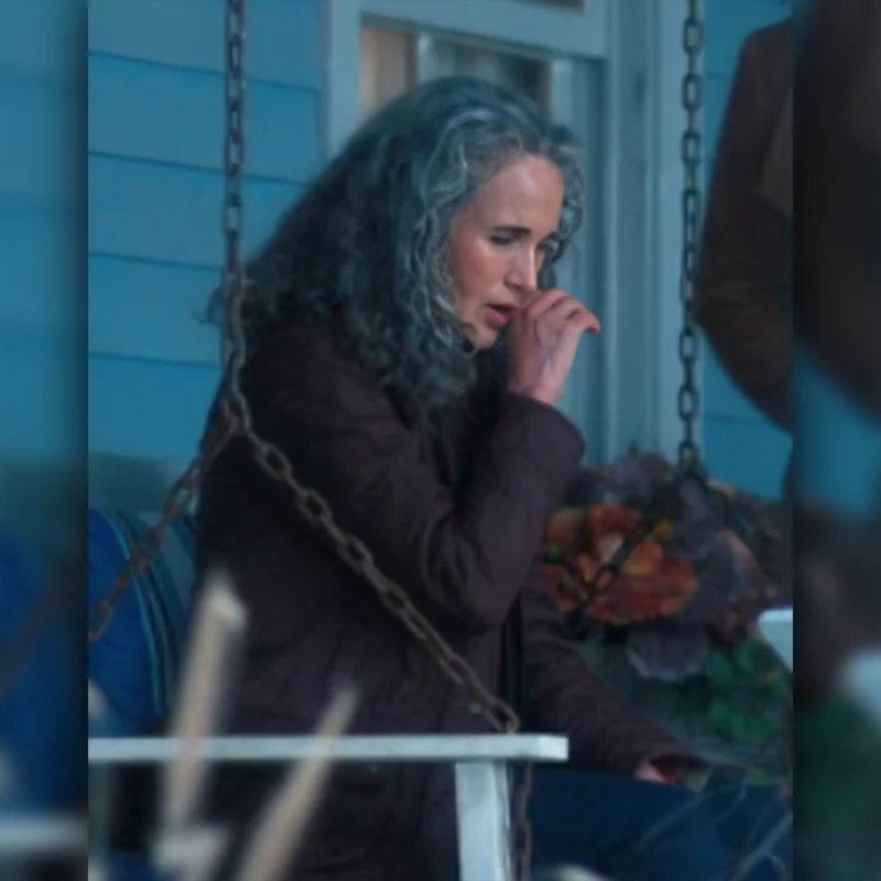 The Way Home Andie Macdowell Red Quilted Jacket