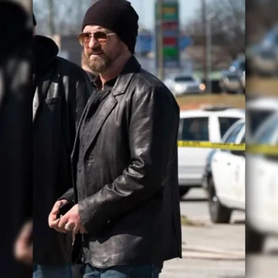 Den of Thieves 2 Pantera Gerard Butler Leather Blazer