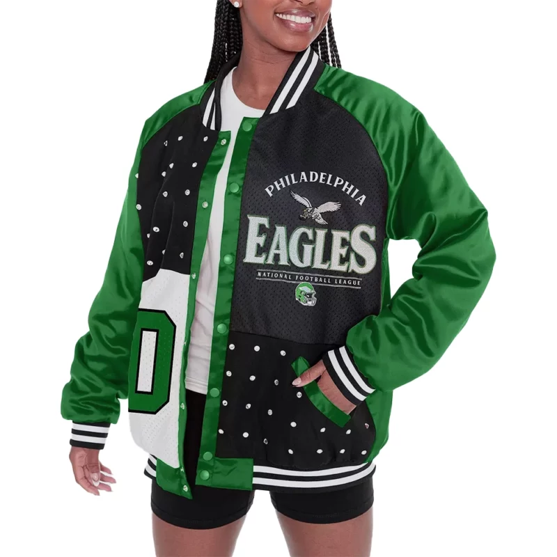 Gameday The View 2025 Sunny Hostin Eagles Varsity Jackeet