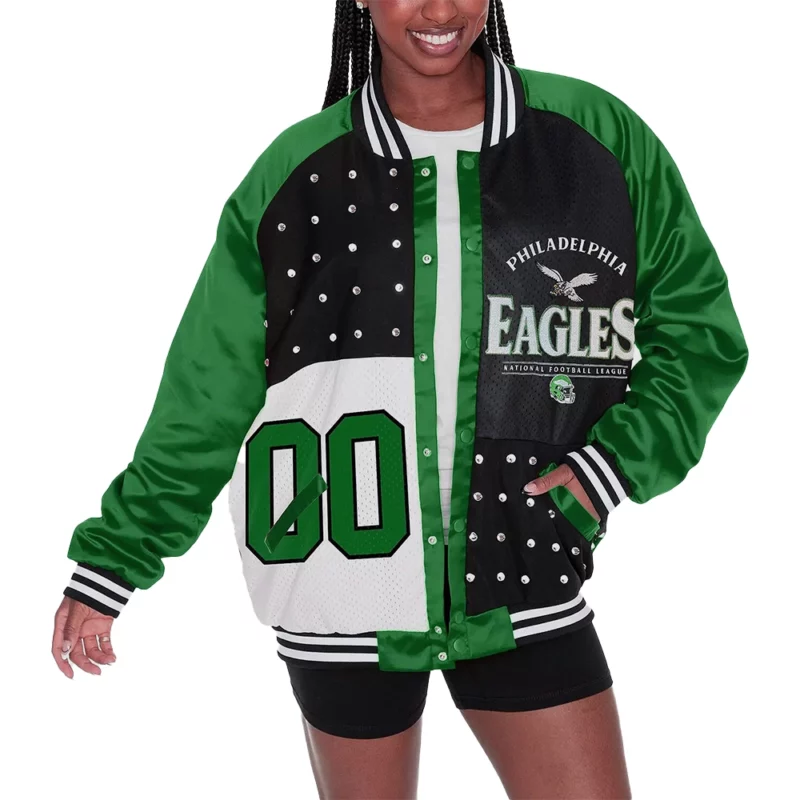 Gameday The View 2025 Sunny Hostin Eagles Varsity Jacket