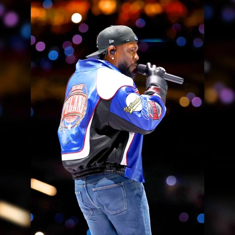 Halftime Show SuperBowl LIX Kendrick Lamar Gloria Leather Jacket