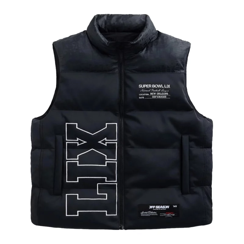 Kristin Juszczyk SuperBowl LIX Black Puffer Vest