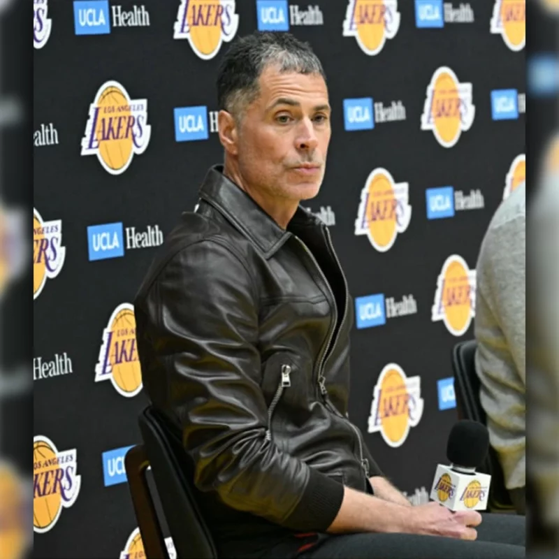 Rob Pelinka Lakers Game Leaather Jacket