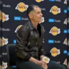 Rob Pelinka Lakers Game Leather Jackeet