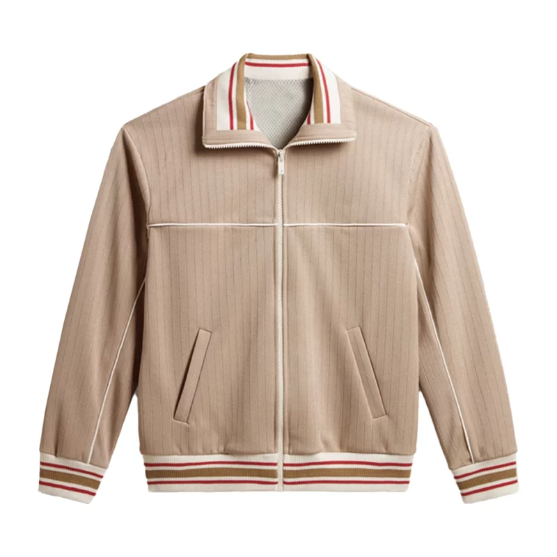 Super Bowl LIX 2025 DeAndre Hopkins Beige Pine Striped Tracksuit