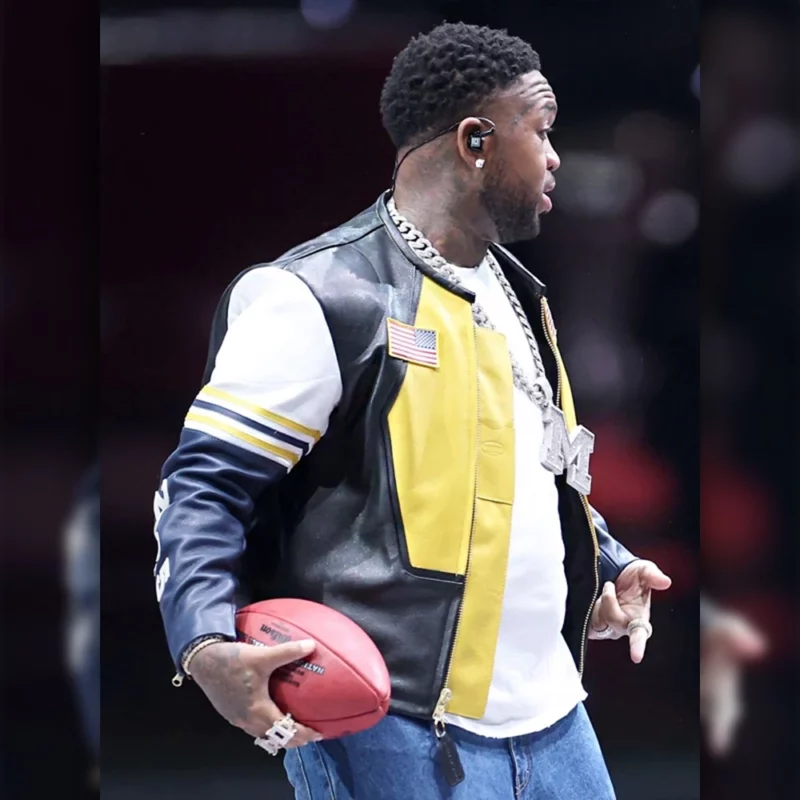 Super Bowl LIX Halftime Show Mustard Leather Jaccket