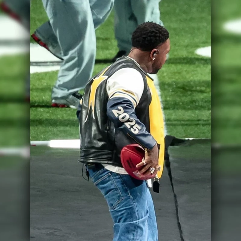 Super Bowl LIX Halftime Show Mustard Leather Jackett