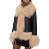 Taylor Swift Charlotte Simone Billie Fur Collar Leather Jaacket
