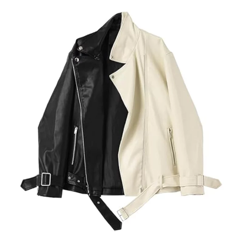 The Voice S27 Divighn Two Tone Moto Leather Jacket