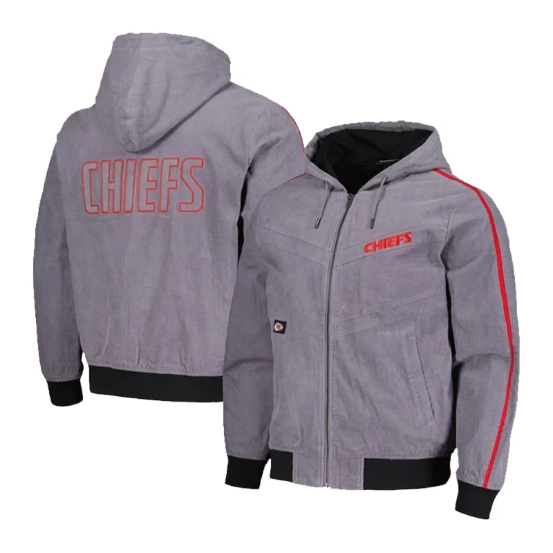 The Wild Collective Kansas City Chiefs Corduroy Hooded Jacket