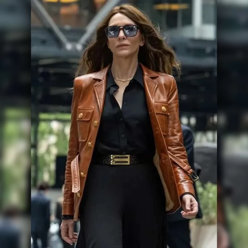 Black Bag 2025 Cate Blanchett St. Jean Leather Jacket