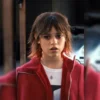Death of a Unicorn JennaOrtega Ridley Red Jacket