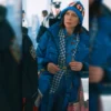 Elsbeth Carrie Preston Blue Long Coat