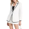 Great Celebrity Bake Off S08 Caroline Waldegrave White & Black Blazer