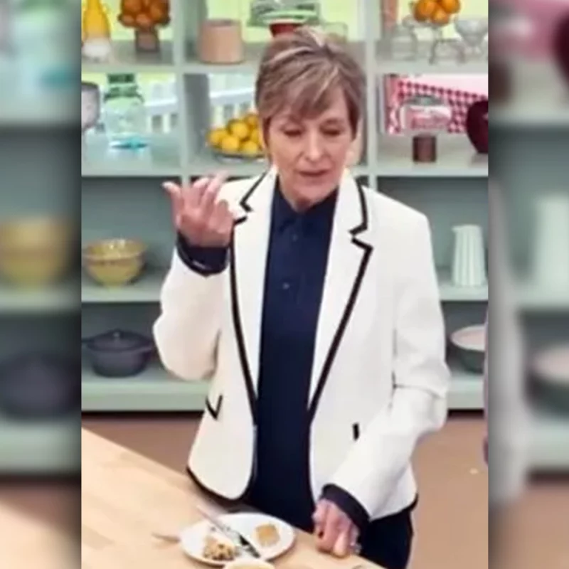 Great Celebrity Bake Off S08 White Blazer