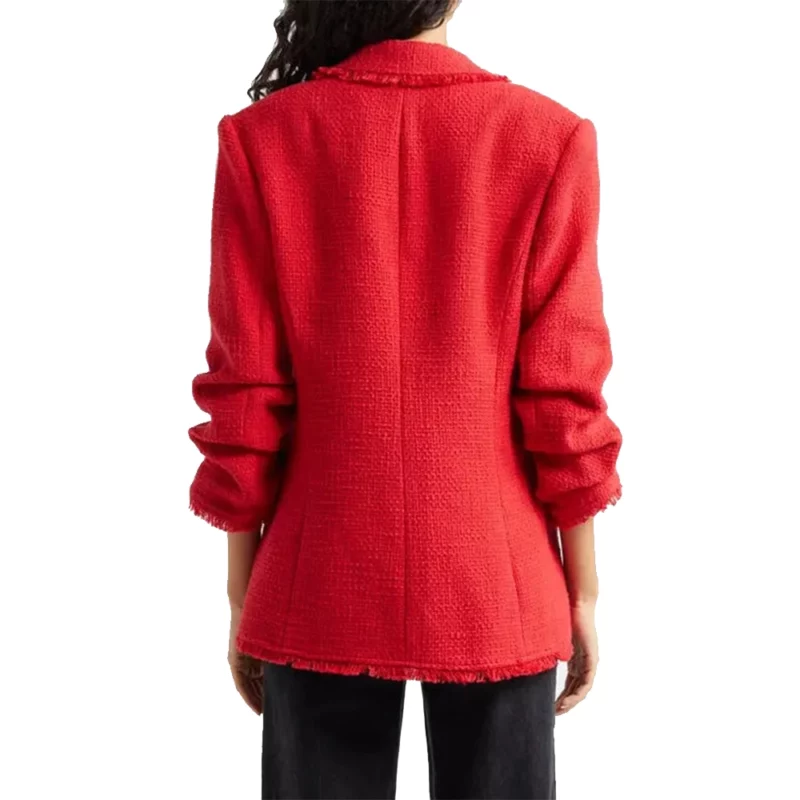 Grosse Pointe Garden Society Birdie Red Tweed Blazer