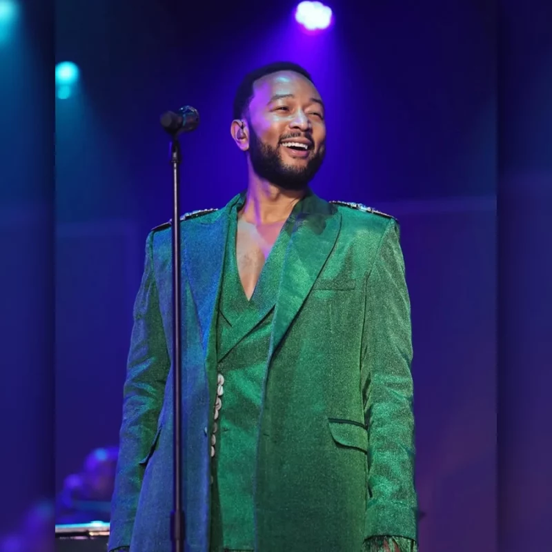 John Legend Global Citizen Move Afrika 2025 Green Trench Coat